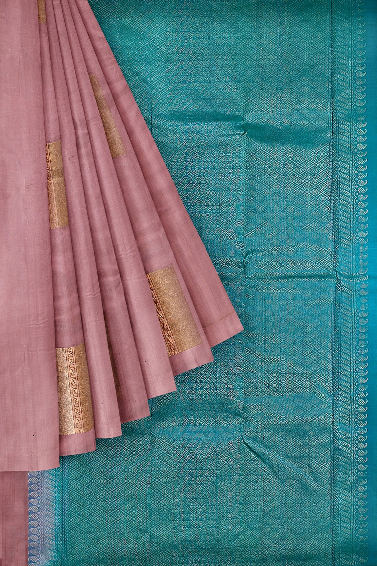 Mauve Pink Handloom Silk Saree