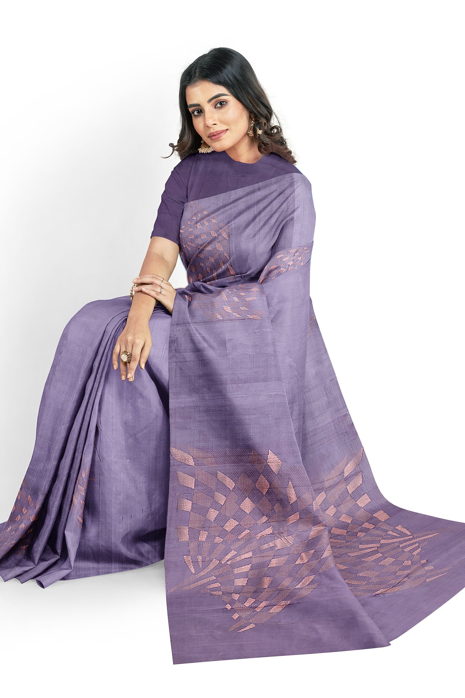 Designer Saree : Light purple georgette sequence and thread ...