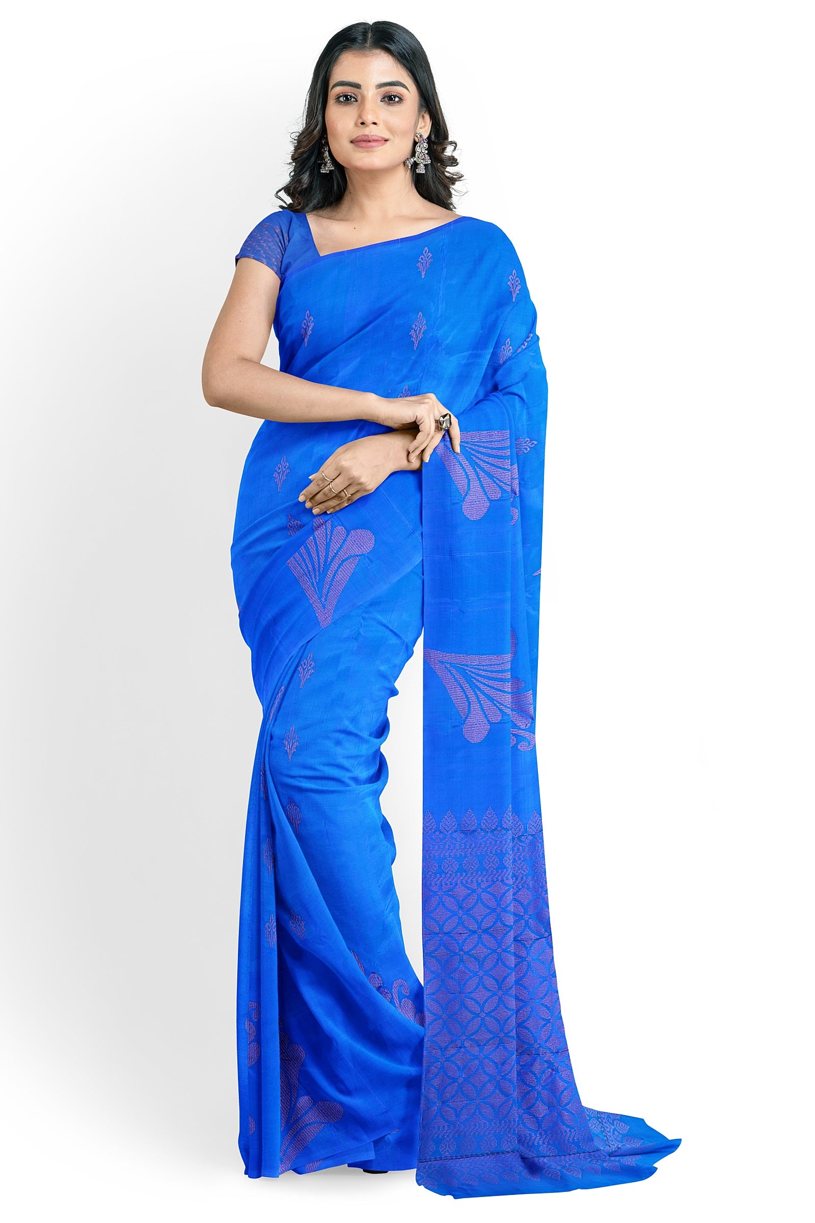 Buy Designer Sarees, Salwar Kameez, Kurtis & Tunic and Lehenga Choli.Classy Dark  Blue Silk Saree