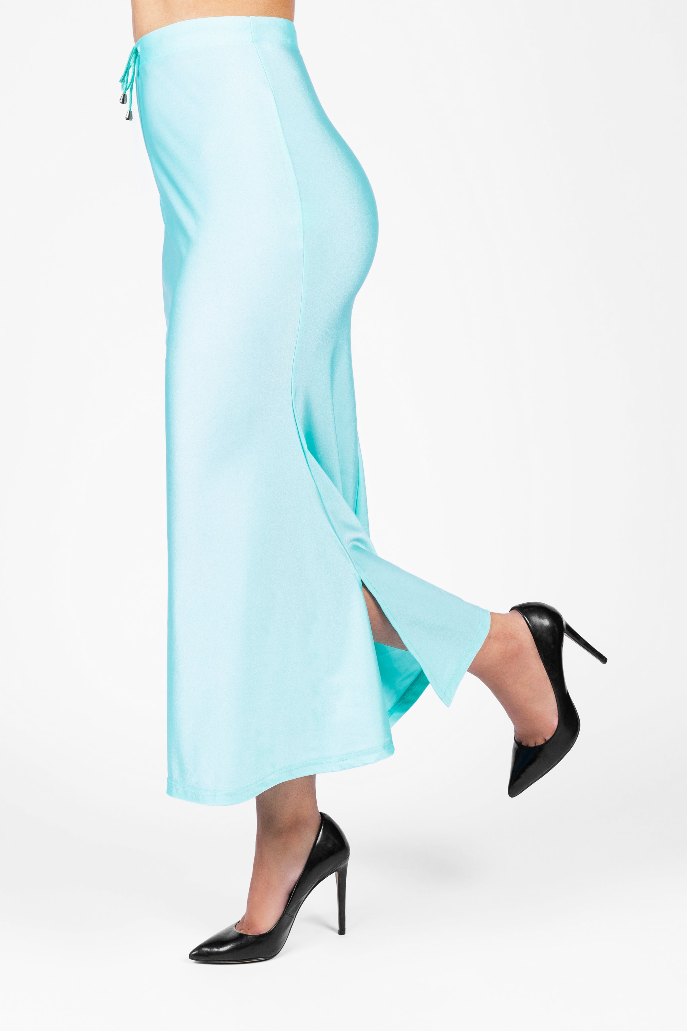 Buy BUYONN Women Light Blue Spandex Saree Shapewear (L) Online at