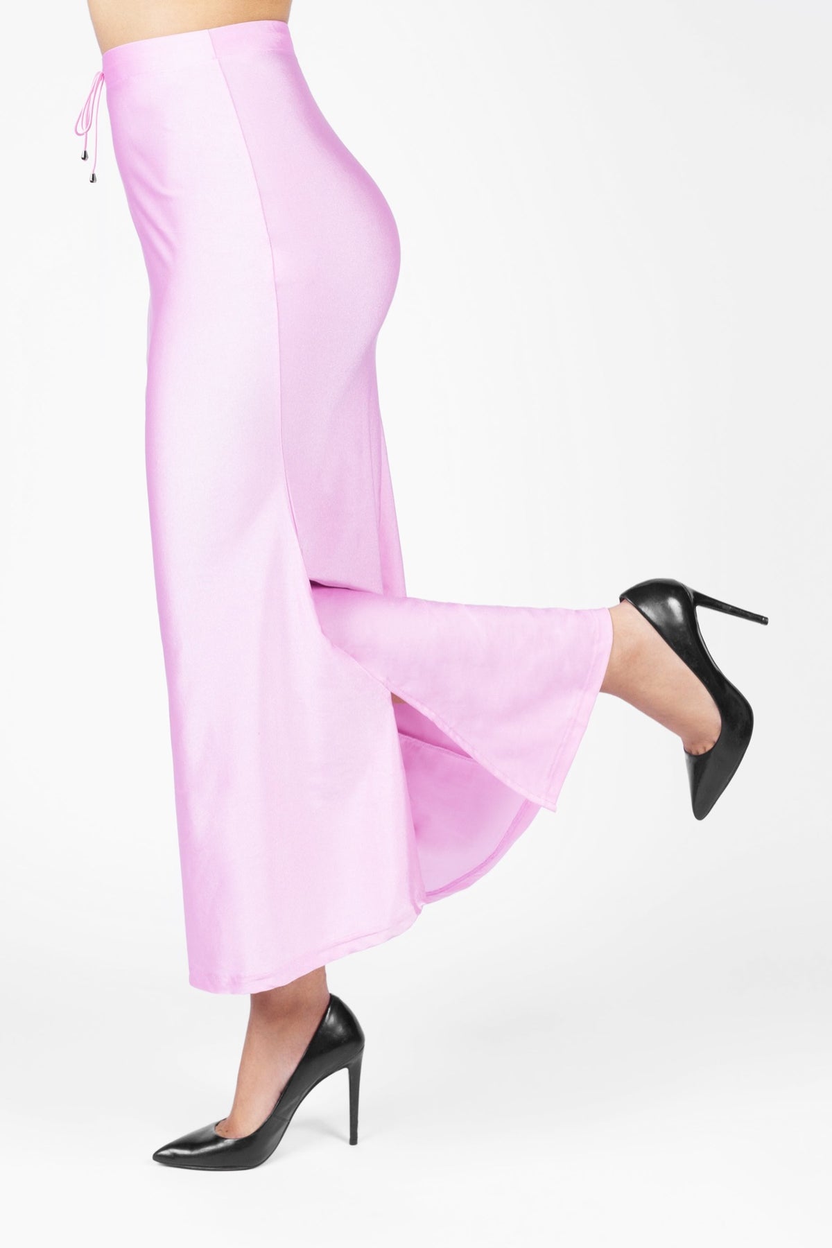 Buy Light Pink Women's Saree Shapewear Blended Mermaid Petticoat Stitched  Lehenga Women Strechable Sari Skirt for Bridesmaid Solid Plain Skirt Online  in India 