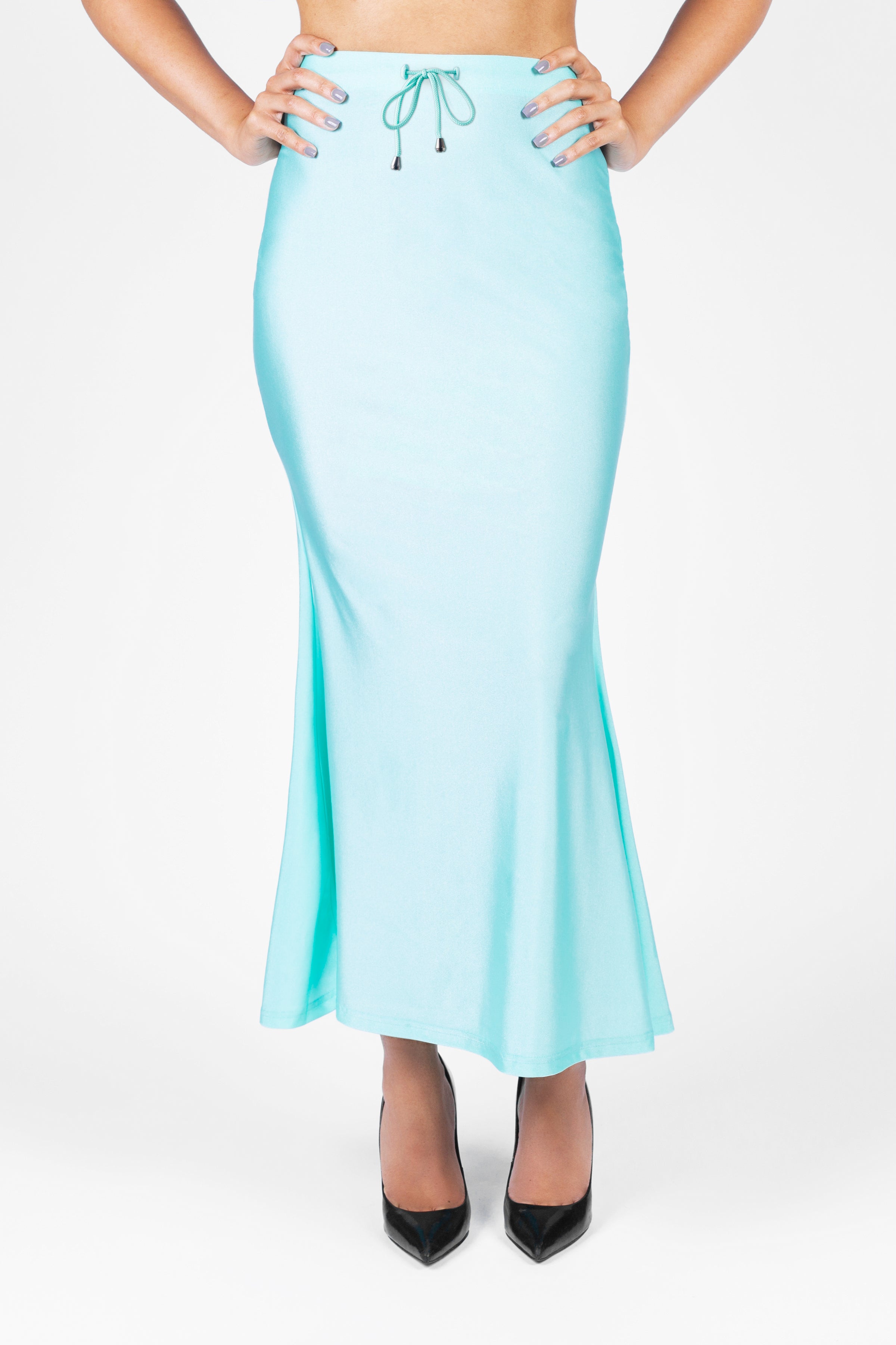 eloria Light Blue Soft Comfy Pleated Saree Silhouette Saree